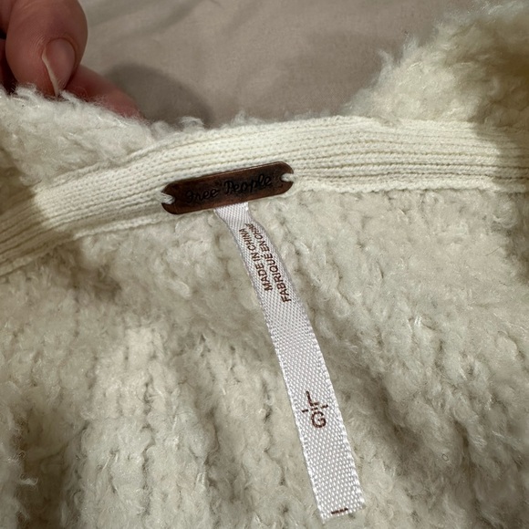FREE PEOPLE Heather Cardi Stark White - Picture 3 of 7